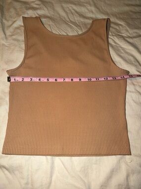 Ribbed Tank Top - Beige